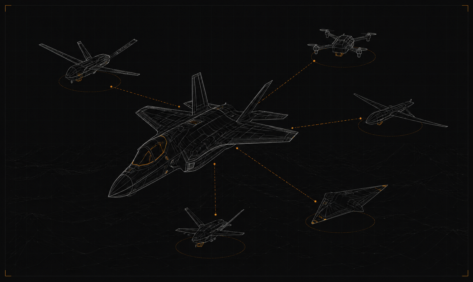 Aerial UAV swarm